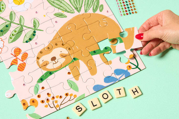 Journey of Something: Sloth - Crystal Sticker Puzzle (45pc Jigsaw) Board Game