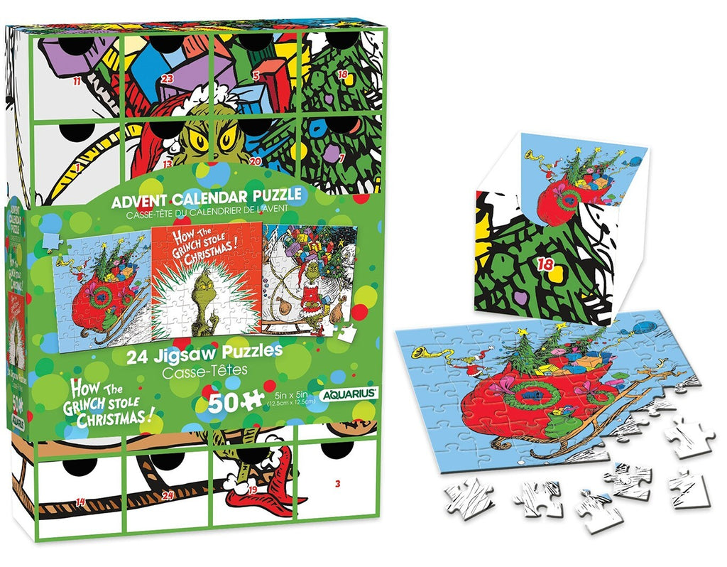 Aquarius: How The Grinch Stole Christmas - Puzzle Advent Calendar (24x50pc Jigsaws) Board Game