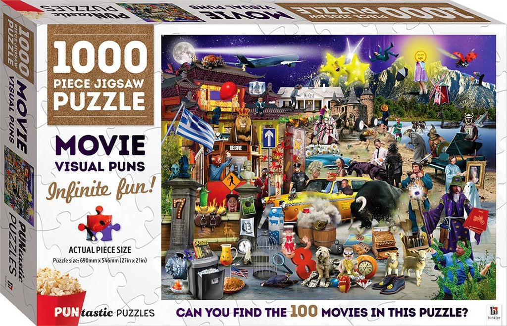 Puntastic Puzzles: Movie Visual Puns (1000pc Jigsaw) Board Game