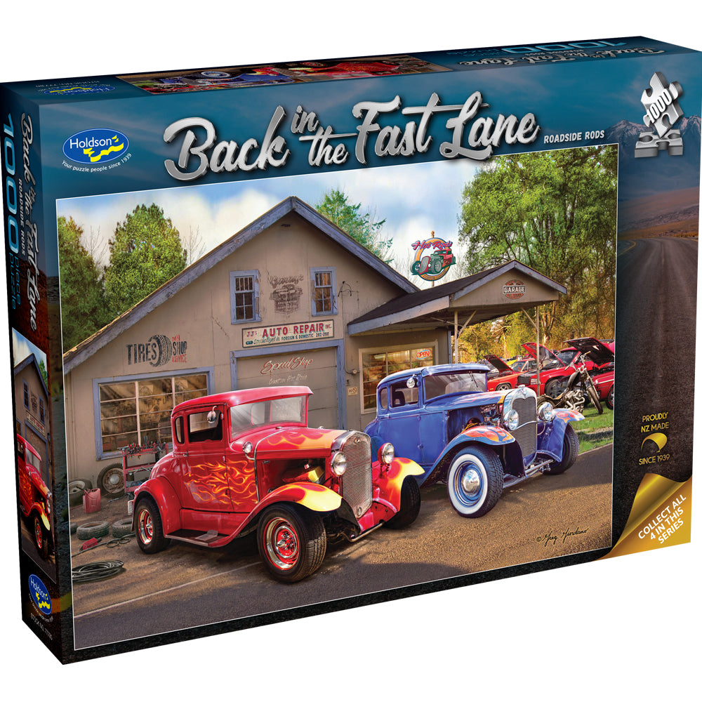 Holdson: Roadside Rods - Back in the Fast Lane Puzzle (1000pc Jigsaw) Board Game