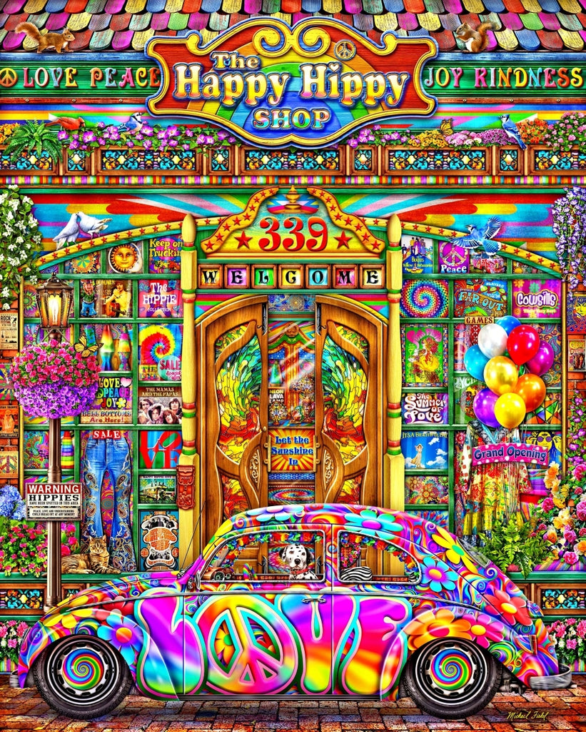 Holdson: That Happy Hippy Shop - Don’t Worry Be Happy Puzzle (1000pc Jigsaw) Board Game