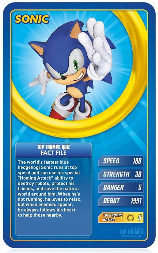 Top Trumps - Sonic the Hedgehog Edition Board Game