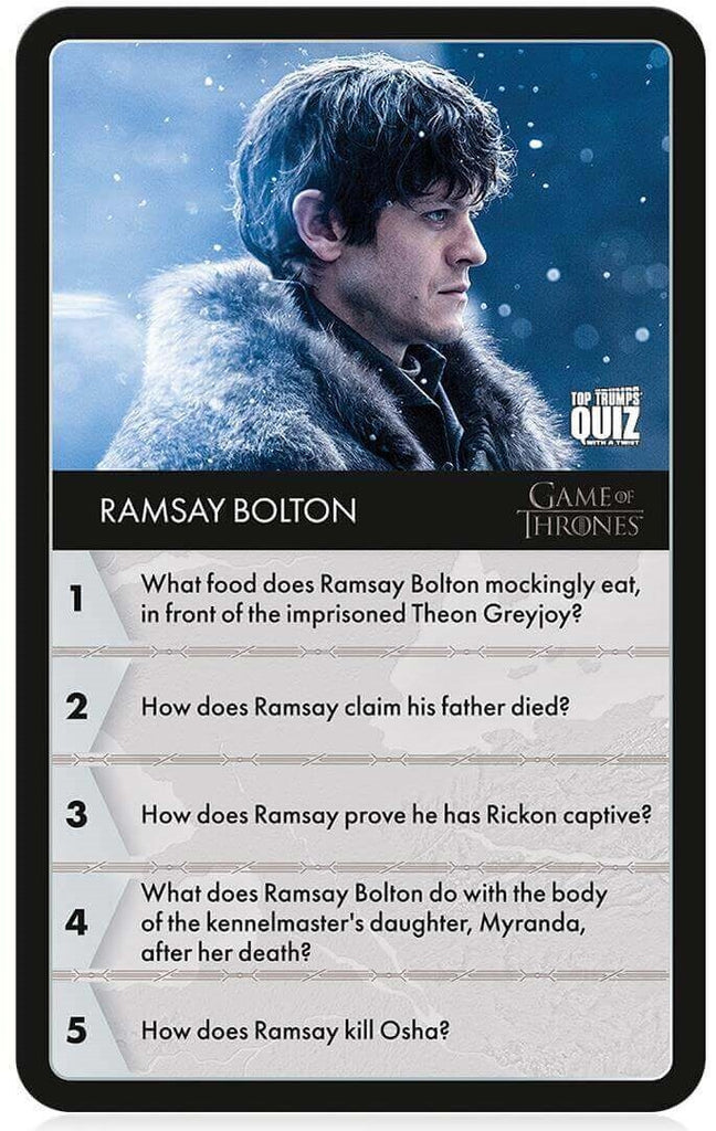 Top Trumps Quiz - Game of Thrones Edition