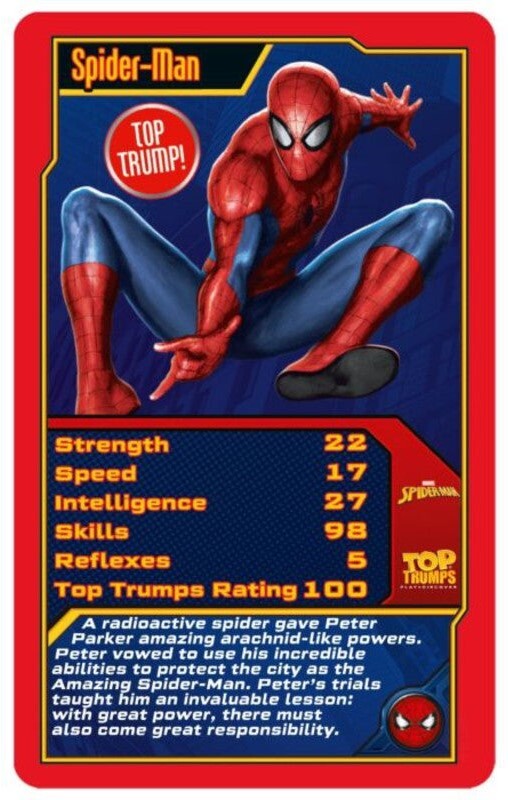 Top Trumps - Spiderman Edition Board Game