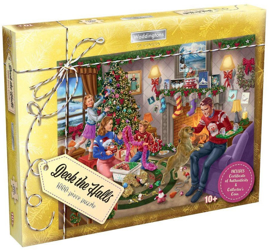 Waddingtons: Deck The Halls - Christmas Puzzle (1000pc Jigsaw) Board Game