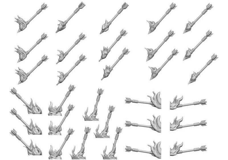 GSW: Flamming Arrows - 31x Resin Bits Pack