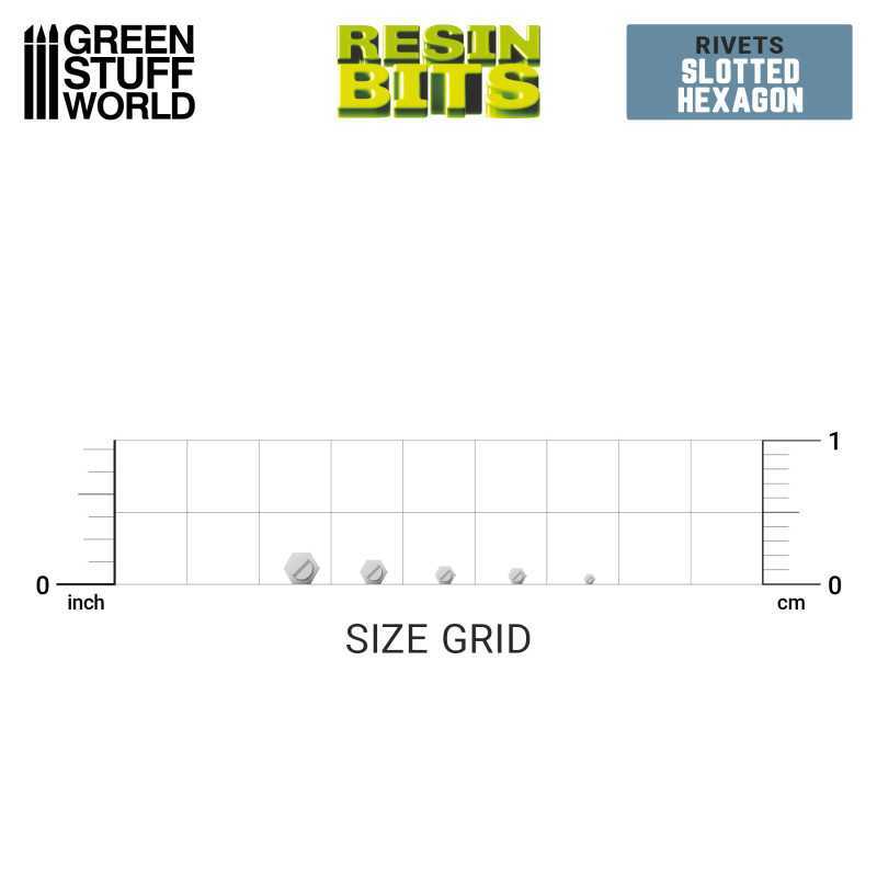 GSW: Micro Rivets - Hexagon - +130x Resin Bits Pack