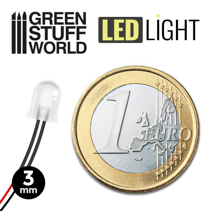 GSW: Green LED Lights (3mm) - 10 Pack