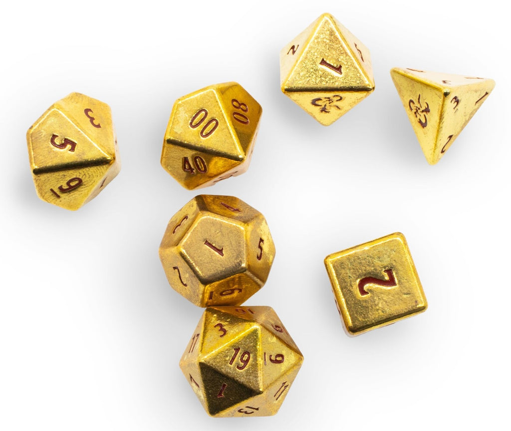 Ultra Pro: D&D 50th Anniversary Heavy Metal Dice Set (7 Dice Set)