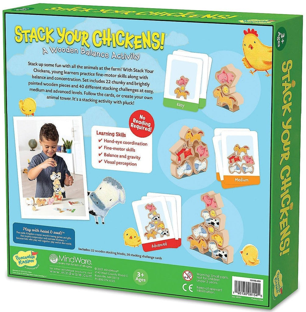 Peaceable Kingdom: Stack Your Chickens Board Game