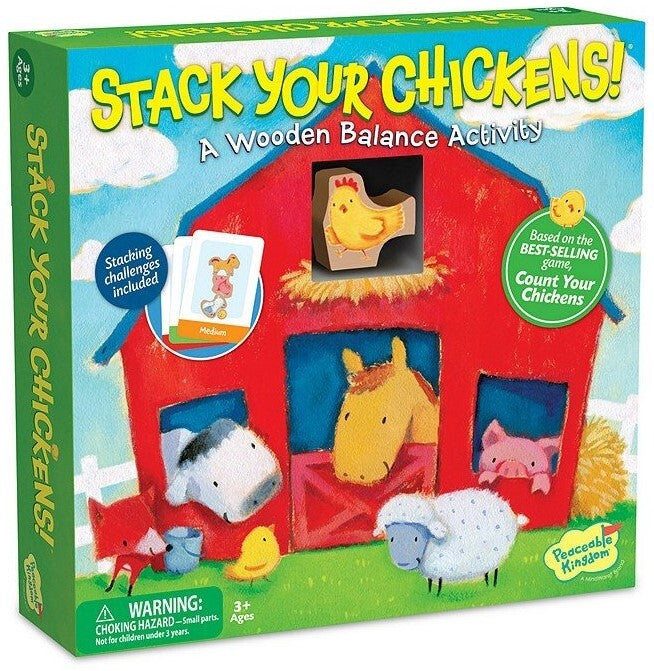 Peaceable Kingdom: Stack Your Chickens Board Game