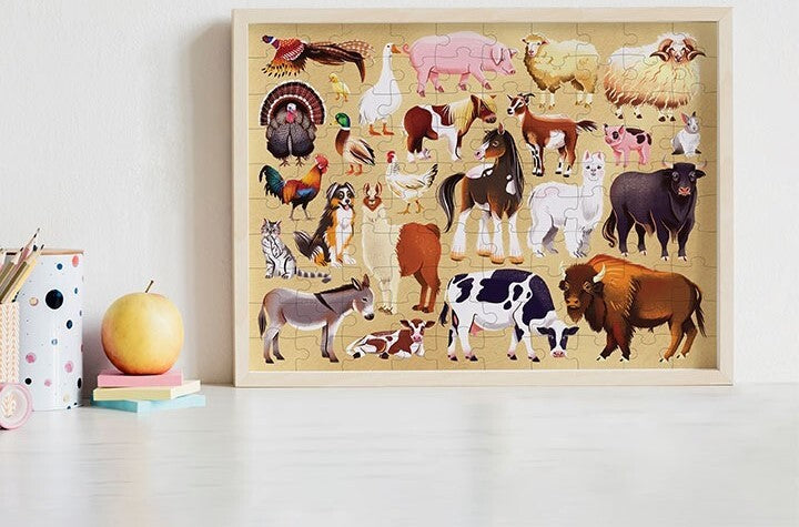 Junior Jigsaw: Explore 24 - Farm Animals Puzzle (100pc) Board Game