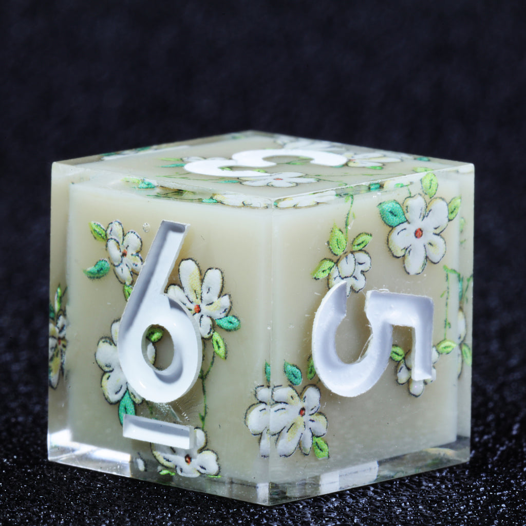 Dudley's Gallery - Tishtrya Blossom Sharp Edge Resin Dice Set