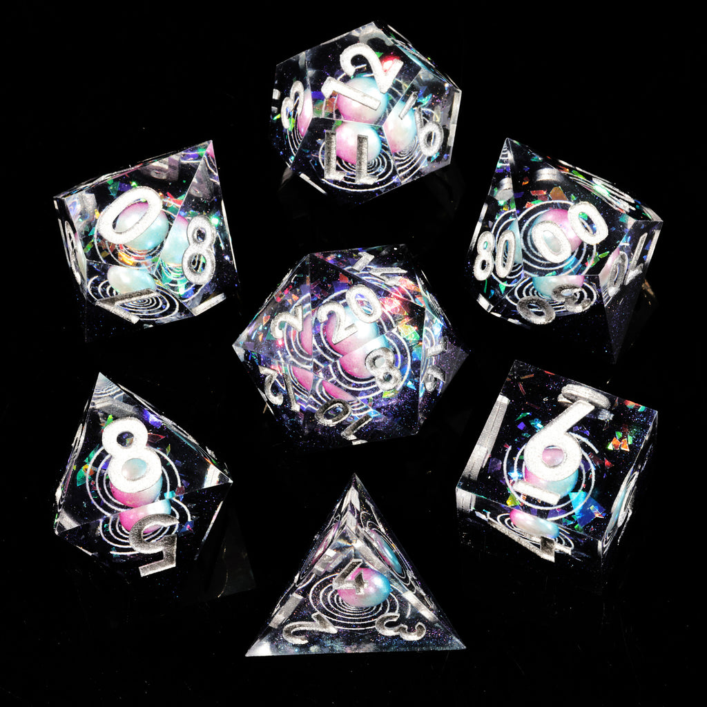 Dudley's Gallery - Galaxy Map Sharp Edge Resin Dice Set