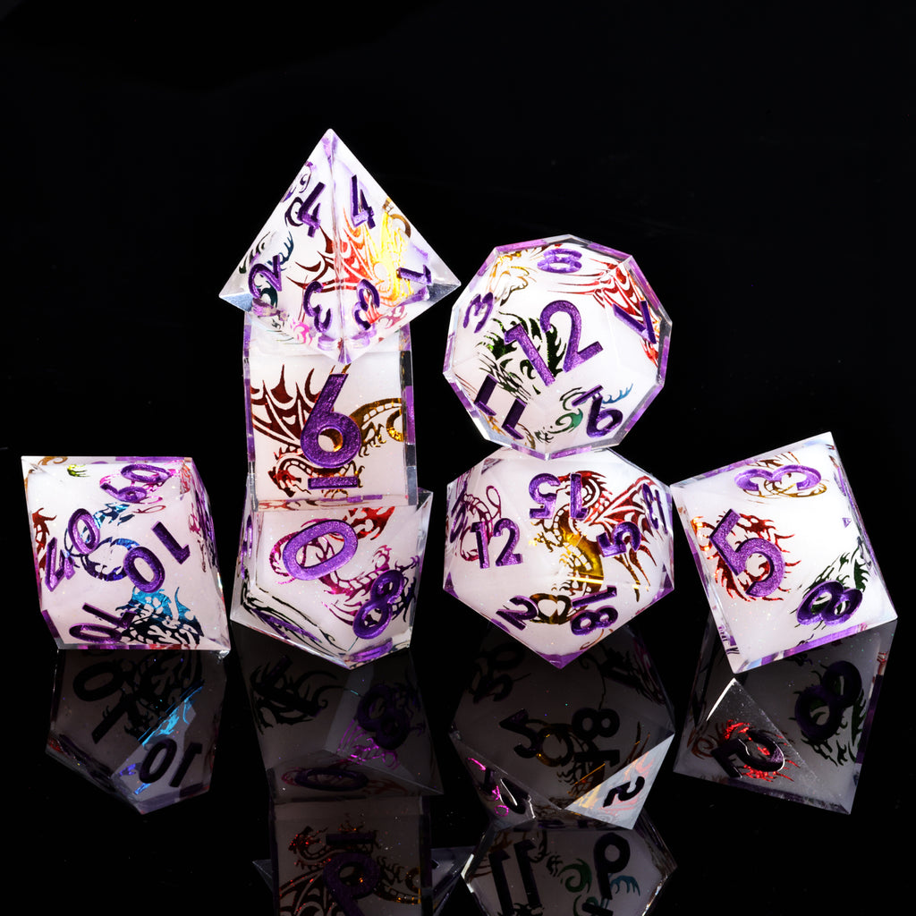 Dudley's Gallery - Dragon Swarm Sharp Edge Resin Dice Set