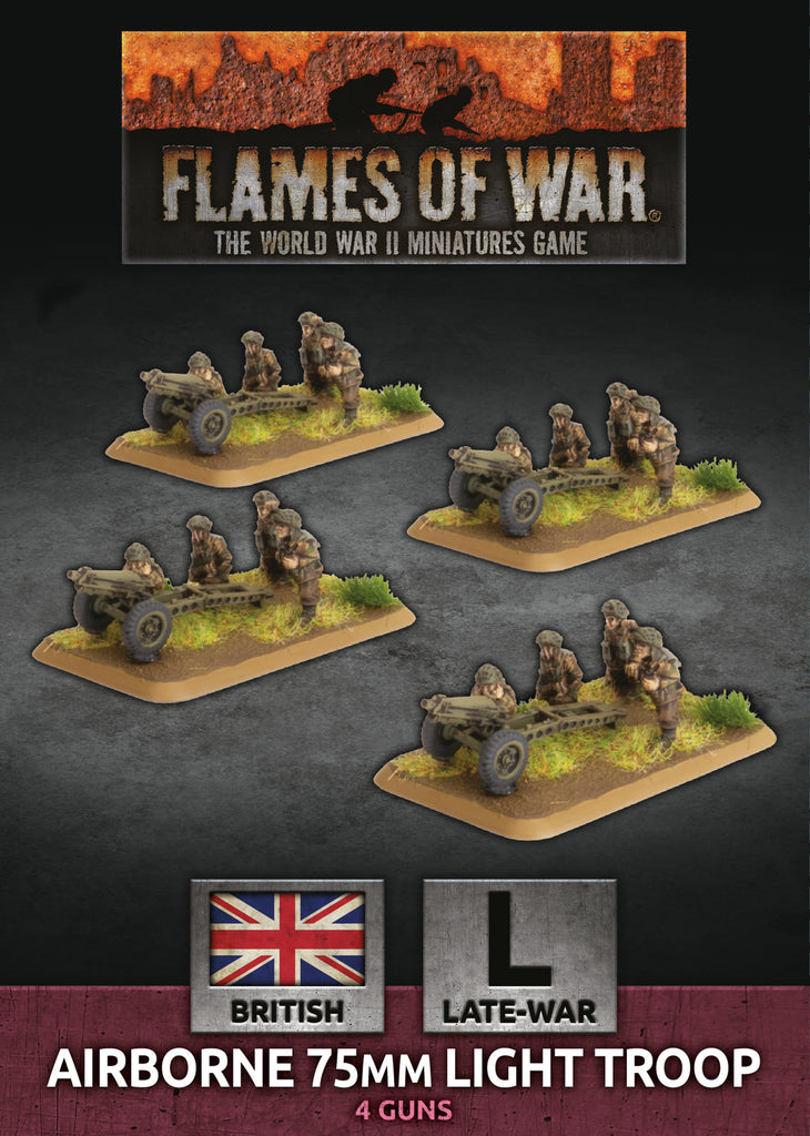 Flames of War: Airborne 75mm Light Troop (x4 Plastic)