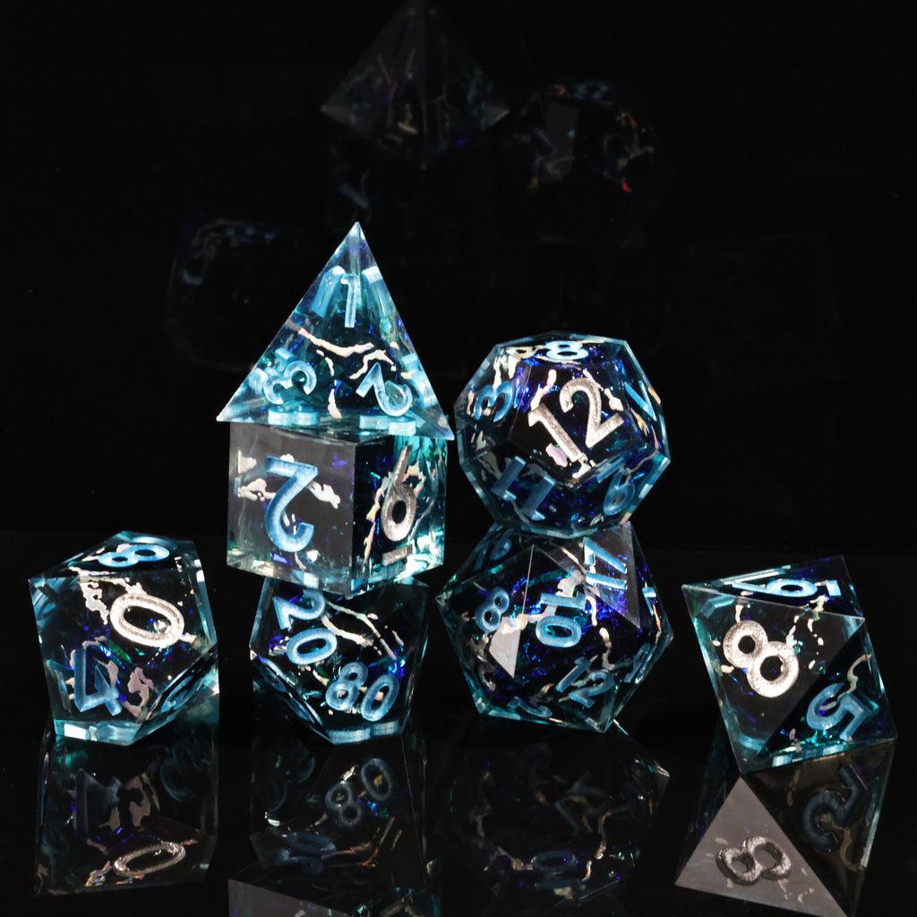 Dudley's Gallery - Storm Sorcery Sharp Edge Resin Dice Set