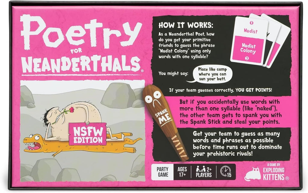 Poetry for Neanderthals - NSFW Edition (by Exploding Kittens) Board Game