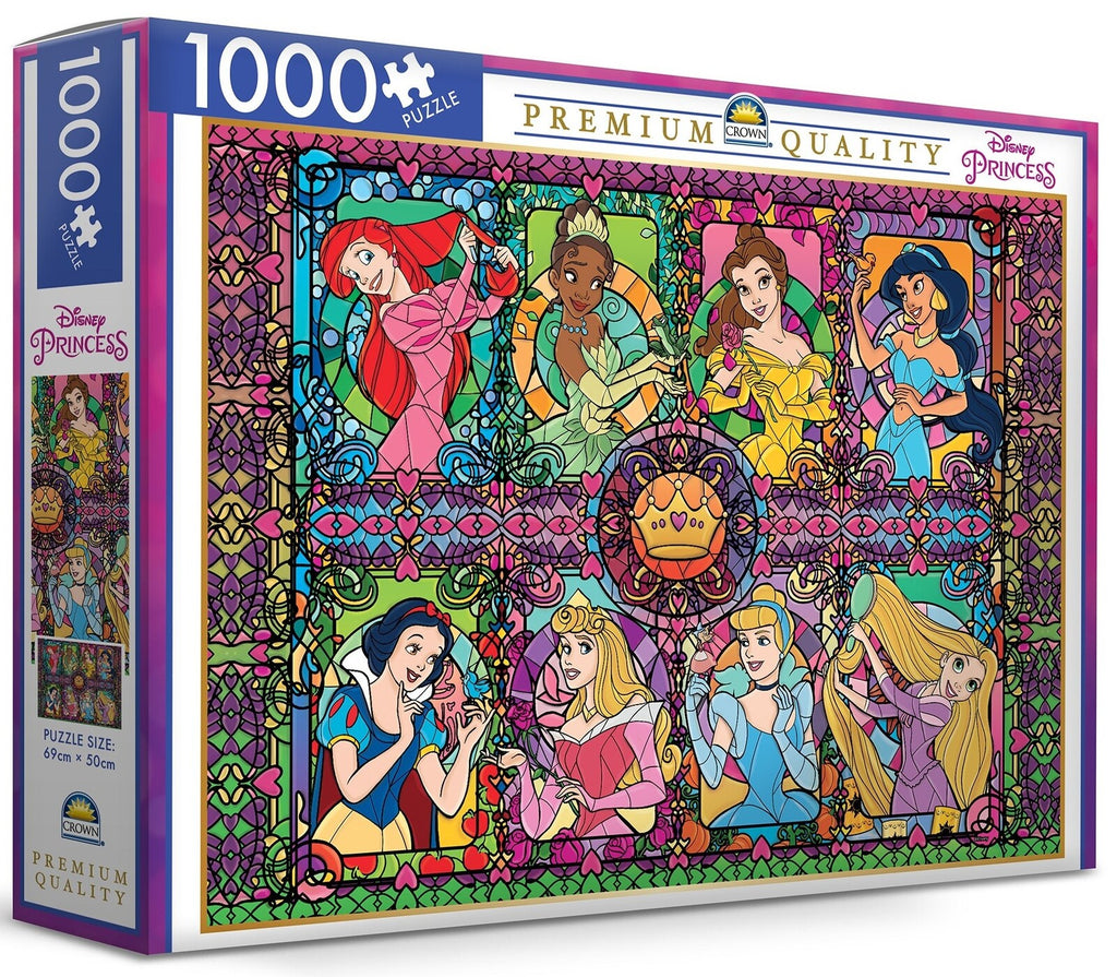 Crown Premium: Disney Princess Stained Glass - 1000pc Puzzle Board Game