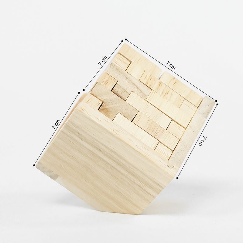 3D Wooden Brain Teaser Puzzle Cube Board Game