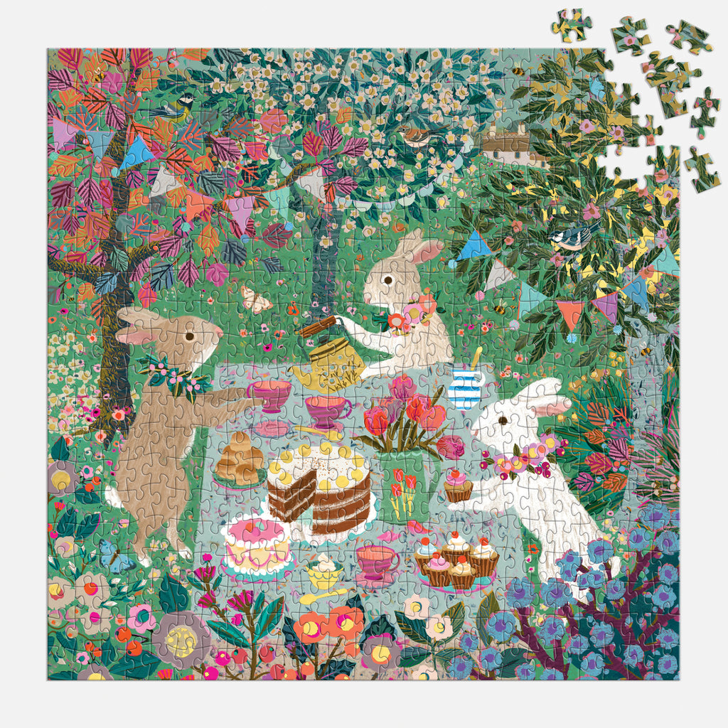 Galison: Spring Tea Party - 500 Piece Puzzle Board Game