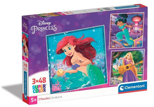 Clementoni: Diseny Princess - Puzzles (3x48pc Jigsaws) Board Game