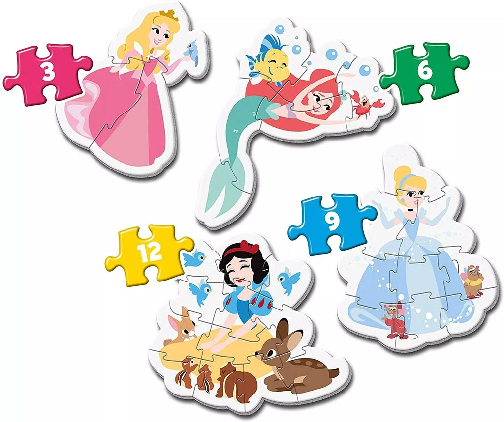 Clementoni: Disney Princess My First - Puzzles (3, 6, 9, 12pc Jigsaws) Board Game