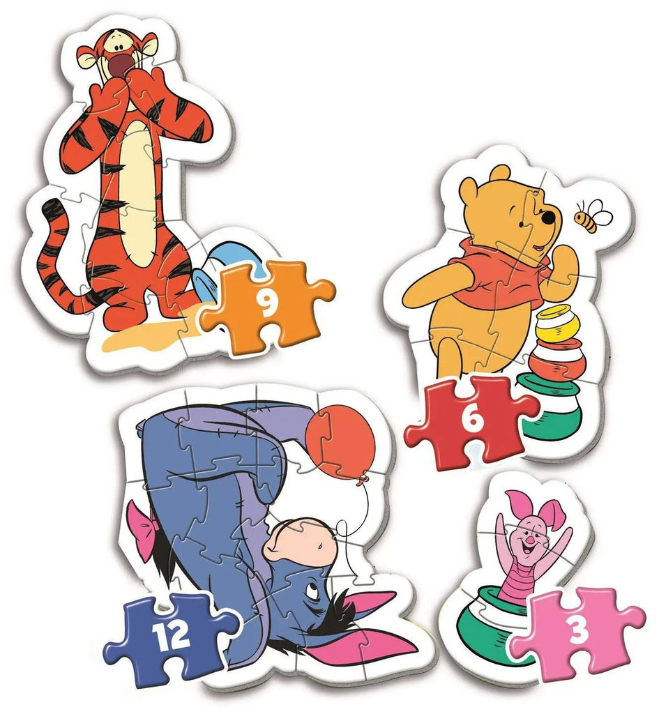 Clementoni: Winnie the Pooh My First - Puzzles (3, 6, 9, 12pc Jigsaws) Board Game
