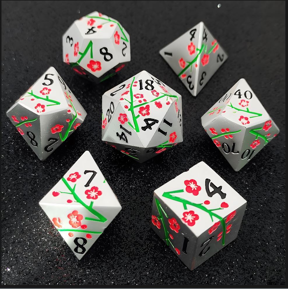 Dudley's Armoury - Persephone's Garden Metal Dice Set