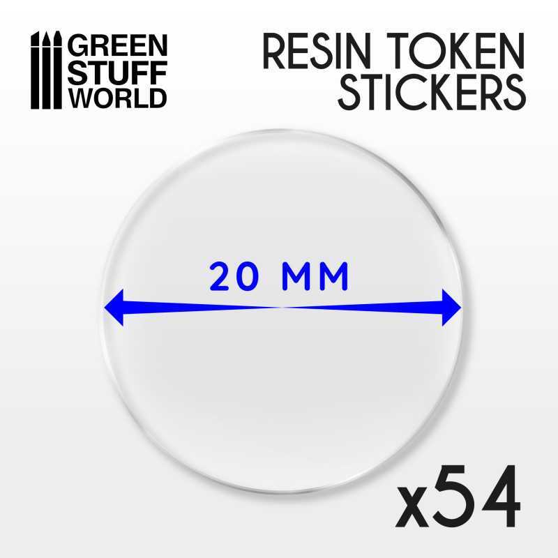 Green Stuff World: 54x Resin Token Stickers 20mm
