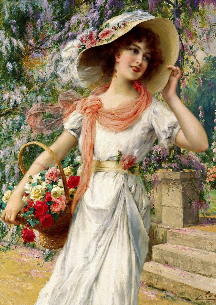 Enjoy Puzzle: Emile Vernon - The Flower Garden (1000pc Jigsaw) Board Game