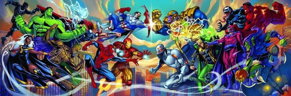 Clementoni: Marvel Heroes vs. Villains - Panorama Puzzle (1000pc Jigsaw) Board Game