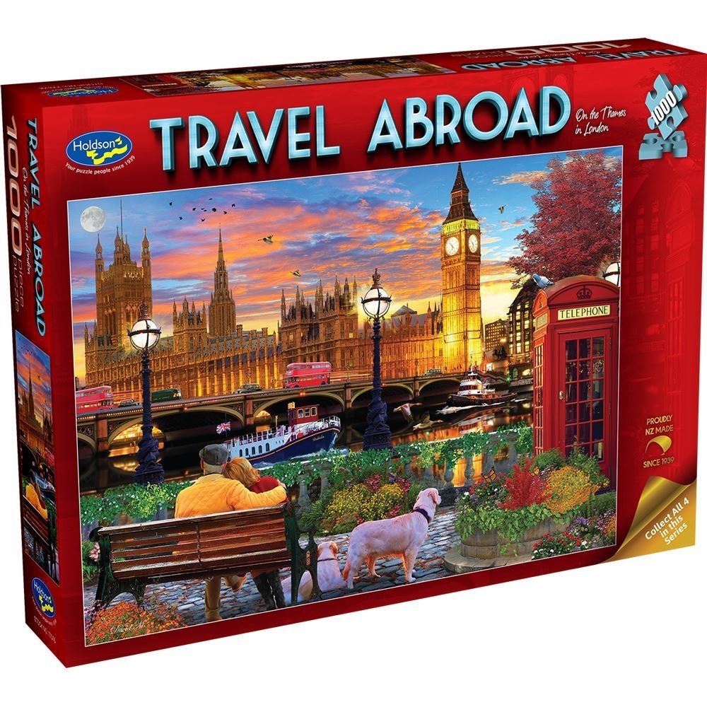 Travel Abroad: On the Thames in London (1000pc Jigsaw) Board Game