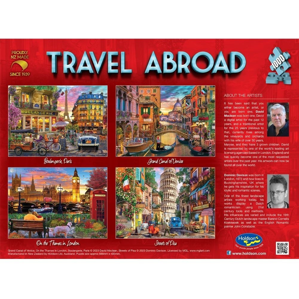 Travel Abroad: On the Thames in London (1000pc Jigsaw) Board Game
