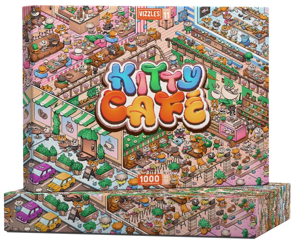 Vizzles: Kitty Cafe Puzzle (1000pc Jigsaw) Board Game