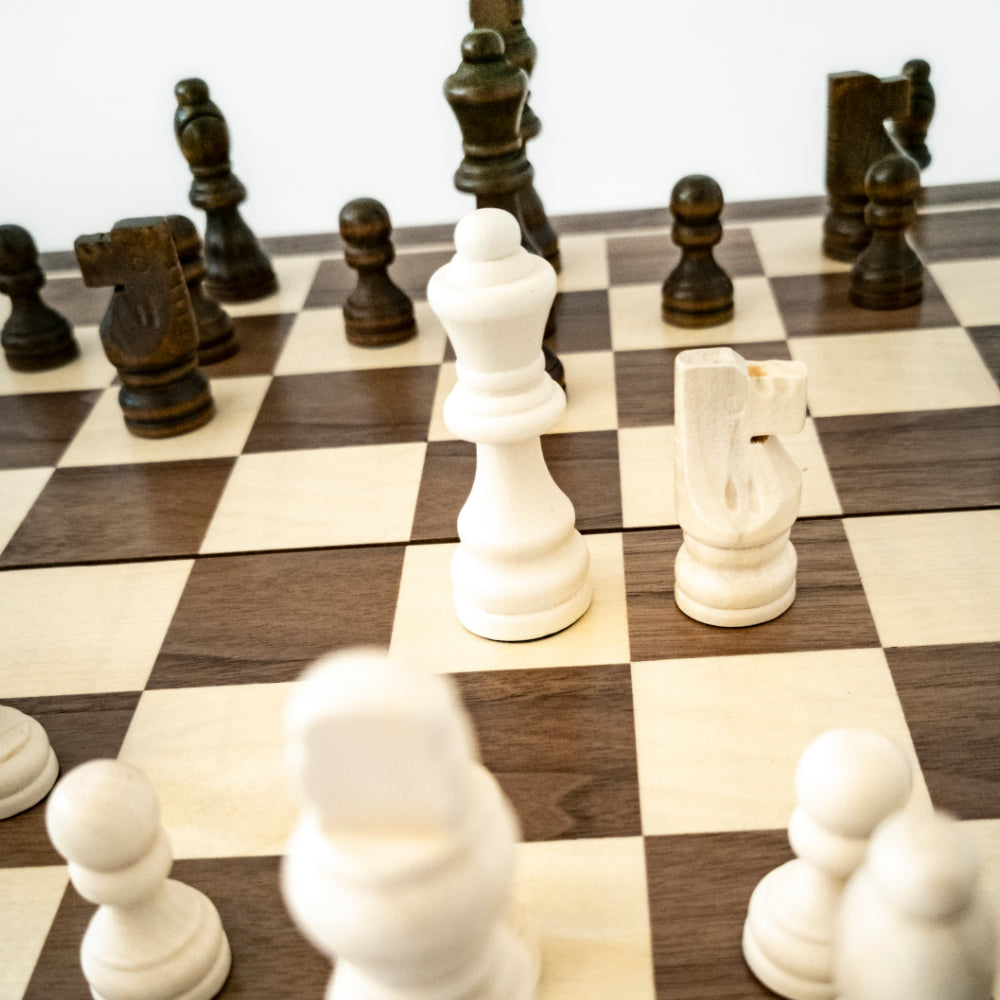 LPG: Wooden Folding Chess/Checkers/Backgammon Set Board Game