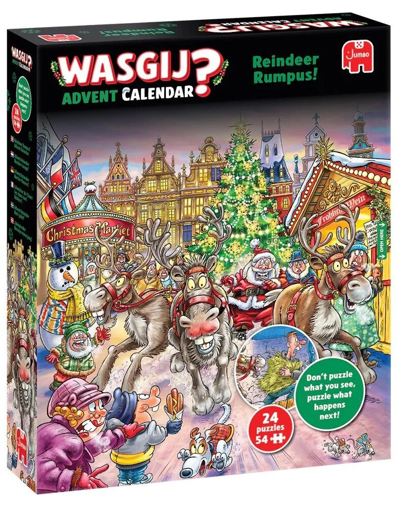 Wasgij? Reindeer Rumpus - Advent Calendar Puzzle (24x54pc Jigsaws) Board Game