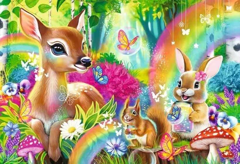 Ravensburger: Loving Woodland Friends Puzzle (2x24pc Jigsaw) Board Game
