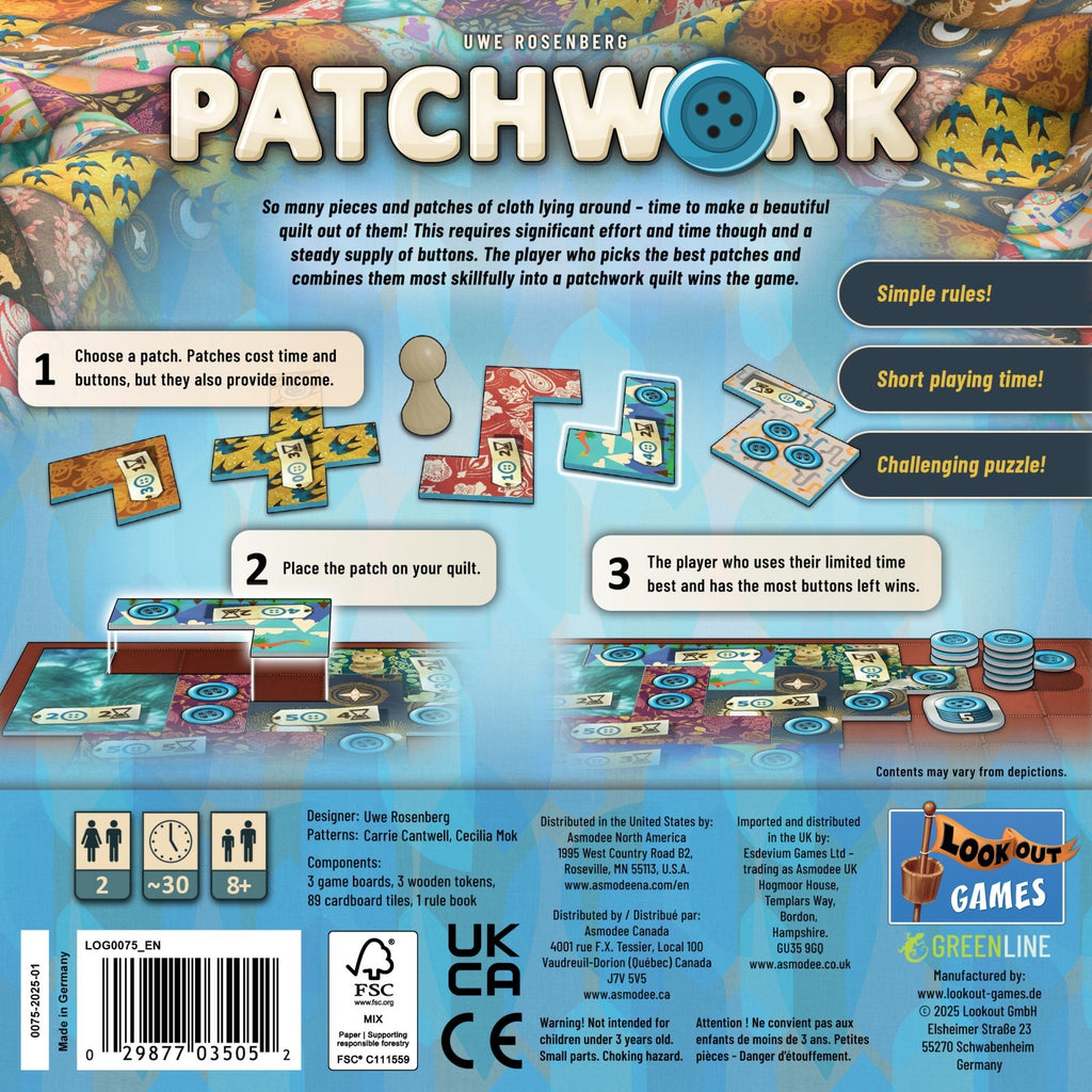 Patchwork - Revised Edition Board Game
