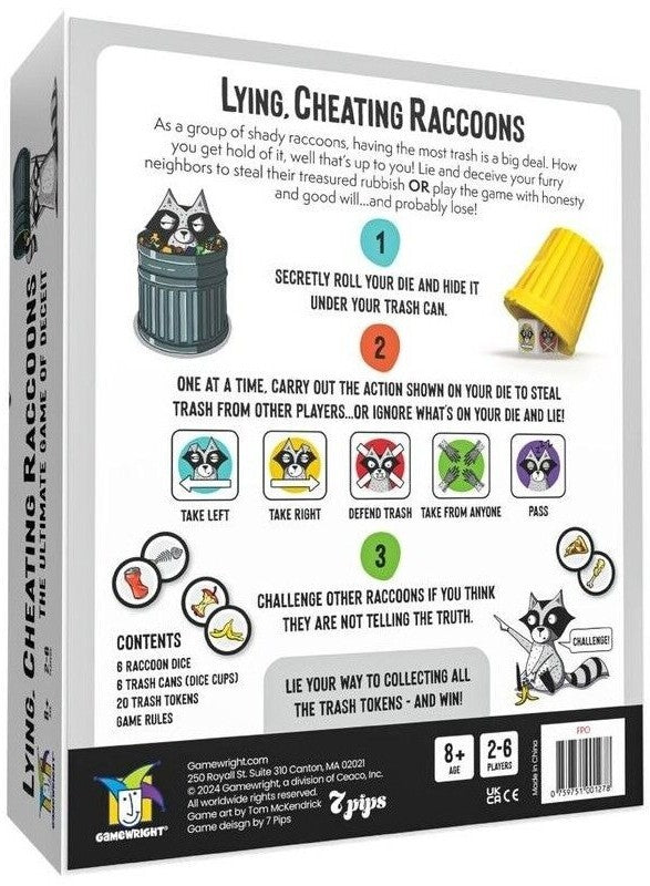 Lying Cheating Racoons Board Game