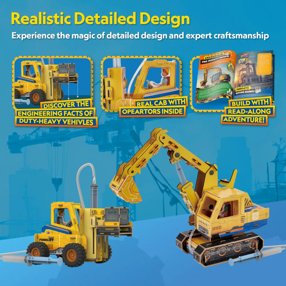 Cubic Fun: 3D Puzzle - Excavator & Forklift Board Game