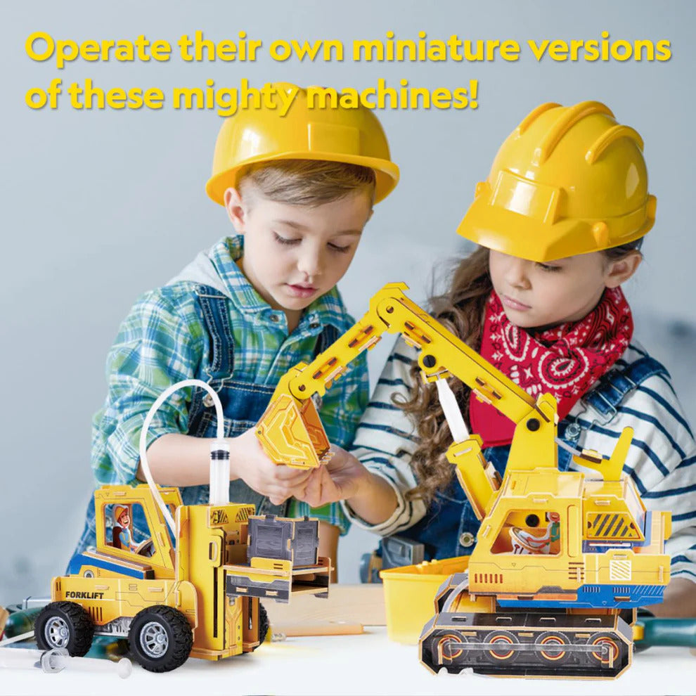 Cubic Fun: 3D Puzzle - Excavator & Forklift Board Game