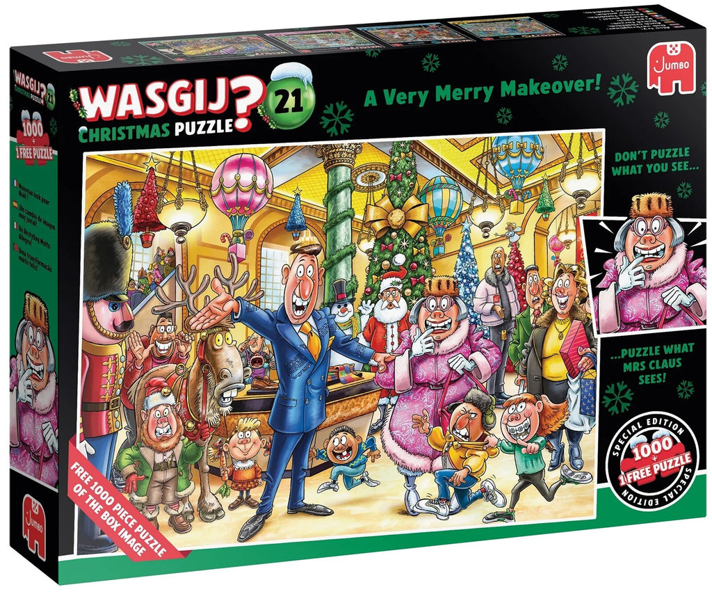 Wasgij Christmas #21: A Very Merry Makeover Puzzle (1000pc Jigsaw) Board Game