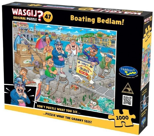 Wasgij Original #47: Boating Bedlam Puzzle (1000pc Jigsaw) Board Game
