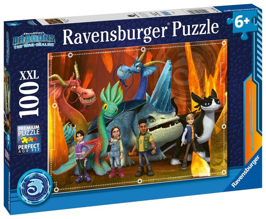 Ravensburger: How To Train Your Dragons Realms - XXL Piece Puzzle (100pc Jigsaw) Board Game