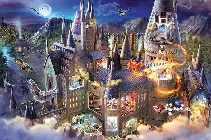 Ravensburger: Harry Potter - Hogwarts Castle Cutaway Puzzle (3000pc Jigsaw) Board Game