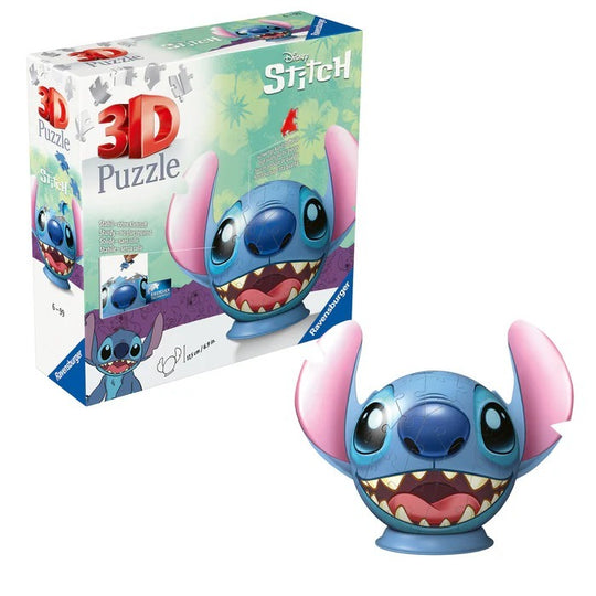 Ravensburger: Disney Stitch with Ears - 3D Puzzlball (72pc Jigsaw) Board Game