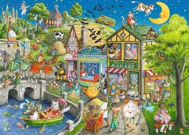 Ravensburger: Mother Gooseville Puzzle (1000pc Jigsaw) Board Game
