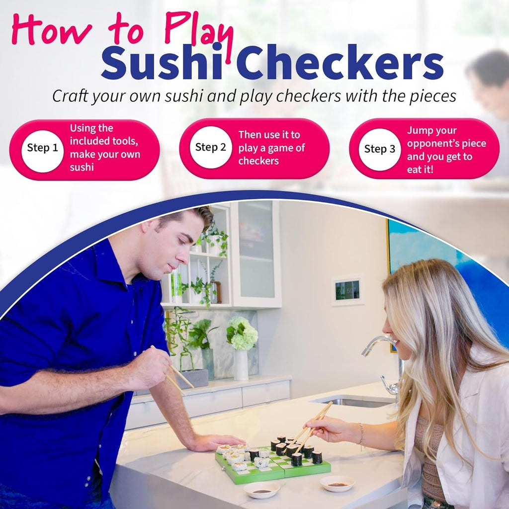 Project Genius: Sushi Checkers Board Game