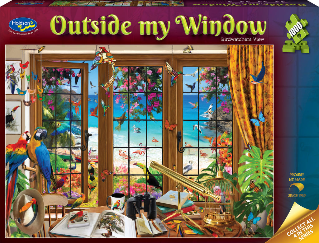 Holdson: Outside my Window - Birdwatchers View Puzzle (1000pc Jigsaw) Board Game